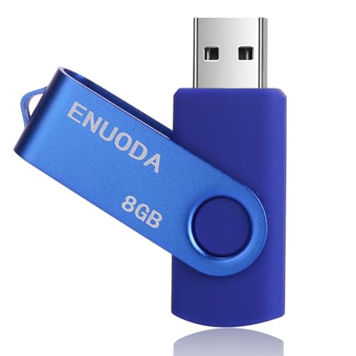 Image of 8GB Flash Drive ENUODA 1 Pack Thumb Drive 8GB USB 2.0 Memory Stick Jump Drive Pen Drive for File Storage and Data Transfer (Blue)