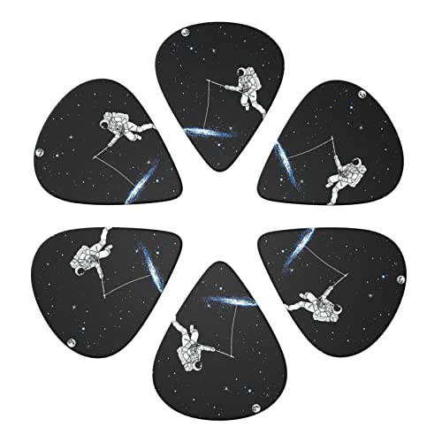 ASDTEHCY Lot de 6 médiators en celluloïd pour guitare astronaute Galaxy Trippy – Jauges fines, moyennes et lourdes pour… - Les Beatles, Paul McCartney, John Lennon, RIngo Starr, George Harrison ASDTEHCY Lot de 6 médiators en celluloïd pour guitare astronaute Galaxy Trippy - Jauges fines, moyennes et lourdes pour… – Image 3