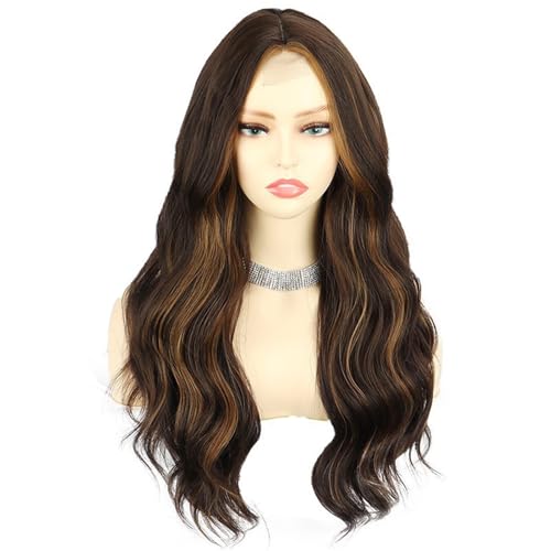 Perruque pour femme cheveux longs bouclés multicolore idéale pour soirée