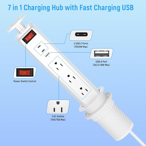 XBA Multitomas empotrable con 3 tomas y USB-C PD 20W miniatura 3