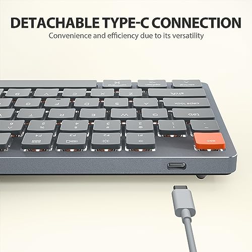 Taiahiro Low Profile Mechanical Keyboard For Mac, 87 Keys Ultra-Slim Brown Switch Apple Keyboard Type-C thumb #5