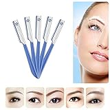 Facial Shaver for Women, 5 Blade Razor Women Eyebrow Shaper Shaving Razors Skincare Dermaplaning Tool, Stainless Steel Safety Eyebrow Scissors Razors Eyebrow Trimmer Facial Hair Removal for Women
