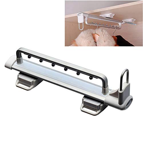 Cintre coulissant pour garde robe pour optimiser un placard profond et suspendre des jeans