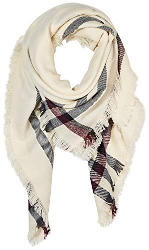 UNDER ZERO UO Women's Plaid Beige Large Blanket Scarf Wrap