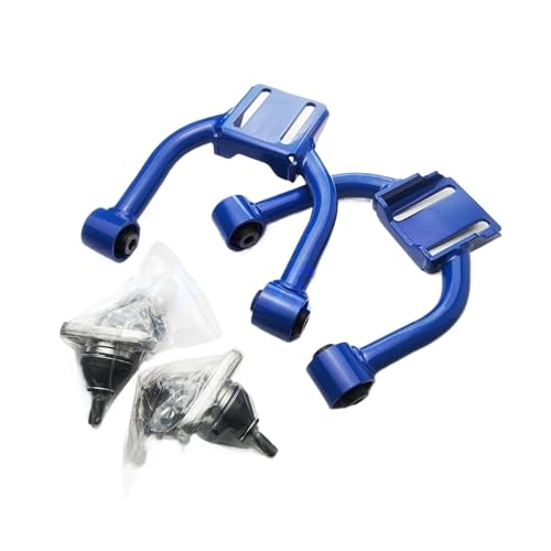 Adjustable Camber Front upper Control arm Compatible With Honda Civic VI EK 51460-S04-013 Domani Integra Orthia Partner Ballade Racing(1 Pair Blue(L and R))