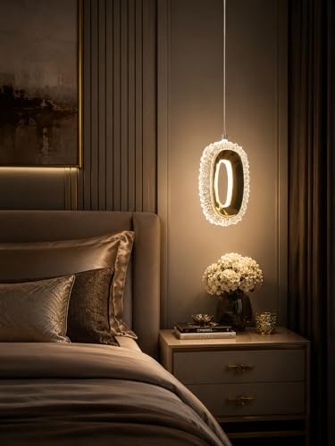 Image of FILLISKA 3 in1 Colour Changing LED Luxurious Hanging /Pendant Light (FrenchGold-MX8116)