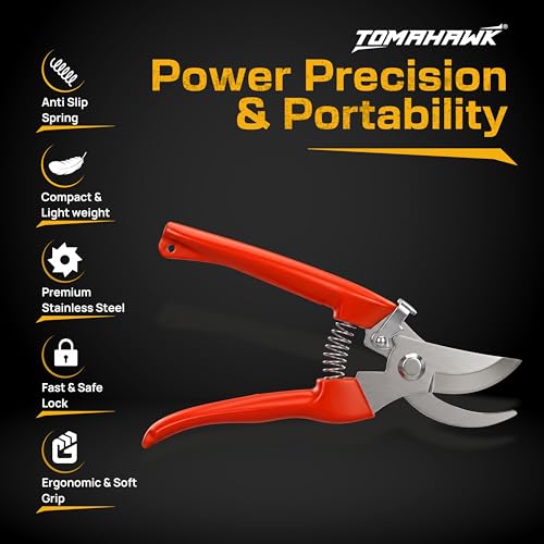 Image of TOMAHAWK Heavy Duty Premium Stainless Steel Sharp Flower Cutte (Professional) | Garden Shear Scissors for Home, Workshop Ideal for Home, DIY & Professional Use
