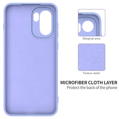 Image of DIZORO Compatible with Oneplus 15R 5G Back Cover with Upgraded Square Edges for Camera Protection Shockproof Flexible Matte Liquid Silicone Mobile Phone Case (nEW Purple)