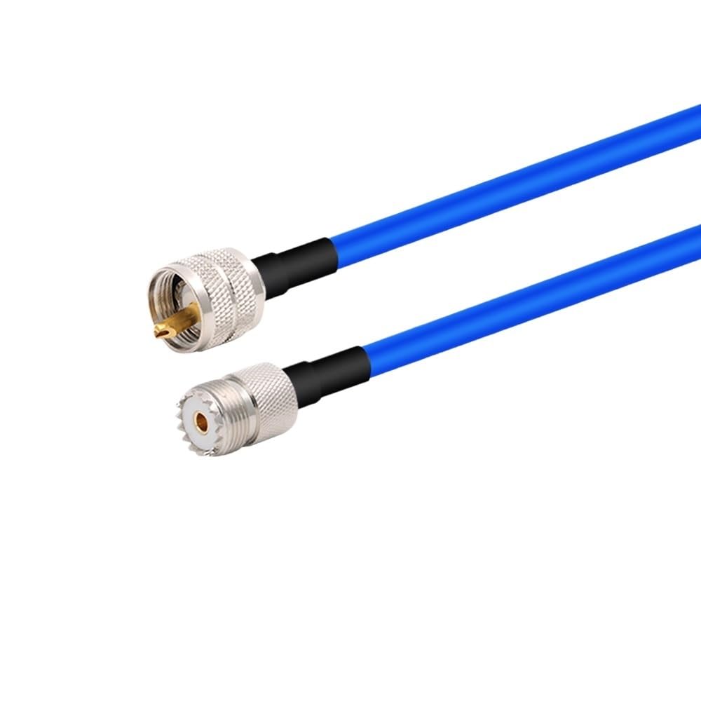LIHUA Conector PL259 macho a SO239 hembra adaptador RG402 Cable semiflexible 50Ohm R*/F cable de extensión coaxial (UHF M a UHF F, 1 m (3.28 pies)