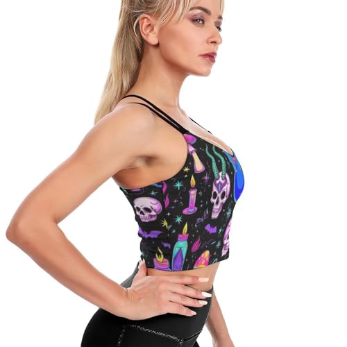 Yoga Tank Tops with Built in Bra Workout Athletic Camisole Long Line Sports Bra4