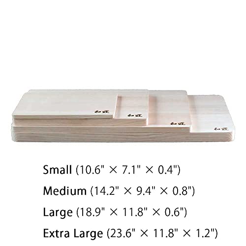 Tabla de cortar WASHO Hinoki Ciprés japonés premium, pequeña, marrón miniatura 6