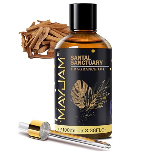 MAYJAM Óleo de santuário de santal 100 ml, óleo de fragrância de santuário de santal para difusor de óleos essenciais, aromaterapia, doces sonhos