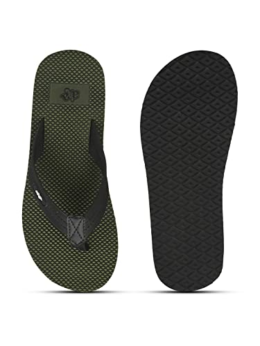 Image of Liberty A-HA JTN-03 Casual Flip-Flops for Men - Grey, Navy Blue & Olive Green | Slip-on /Flats Slippers - Durable and Lightweight | Comfortable and Soft Insole for Everyday Wear - Cushioned Footbed