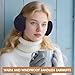 Apausvcm 2 Pairs Bandless Earmuffs, Thick Winter Ear Covers Cold Weather Ear Warmers for Winter Outdoors Unisex, M (Black, Navy blue)