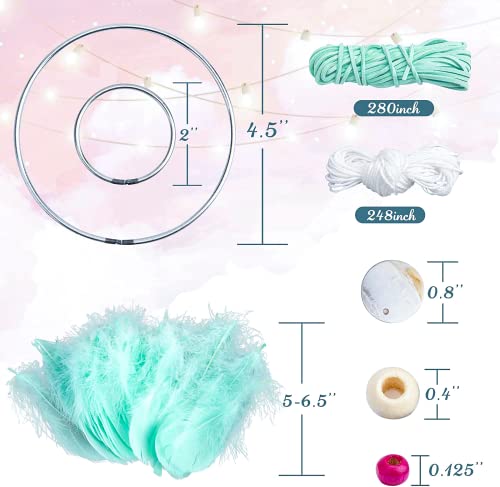 Dream Catcher Craft，Diy Dream Catcher Kit Handmade Wall Decor Catchers For Birthday Party Baby Shower Bridal Shower Wedding Nursery Baby Room Kids Xmas Gift Bedroom Wall Decor #TOP2