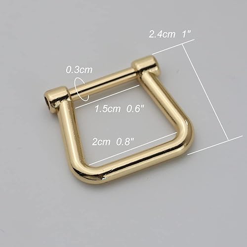 Miniatura 4 de 2 anillos en D en forma de herradura en forma de U en forma de D, grillete en forma de herradura, anillo D, accesorios de repuesto, llavero