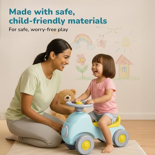 Image of Lifelong Cuppy Chopper Ride-On Push Car for Kids 1-5 Years | Baby Car with Wide Seat, Stable Wheels | Kids Car for Indoor & Outdoor Play (Multi-Colour, LLCCRO02)
