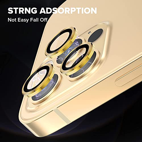 Image of Compatible for I Phone 13 pro Camera Lens ring camera Protector Camera lens ring protector for i phone 13 pro gold