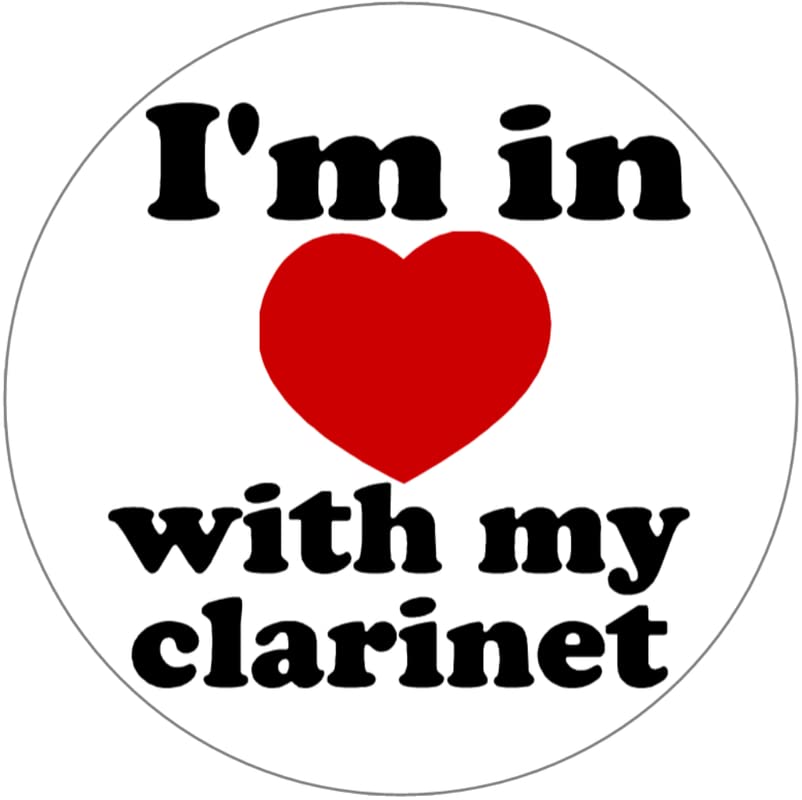 I'm in Love with My Clarinet - 3 Inch Circle Sticker 3