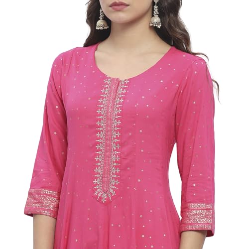 Image of BIBA Women Viscose Rayon Kalidar Printed Suit Set