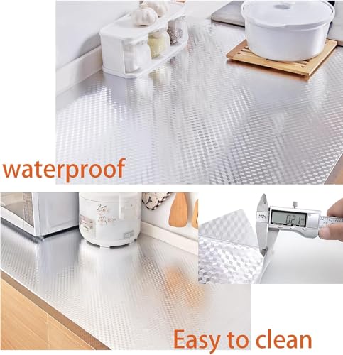 Image of KBR Self-Adhesive PVC 3D Wall Sticker Oil Proof and Waterproof, Kitchen Backsplash Silver Stickers Wallpaper for Hotel, Living Room, Bedroom & Cafe Walls (60cm x 200cm, Pack of 1)