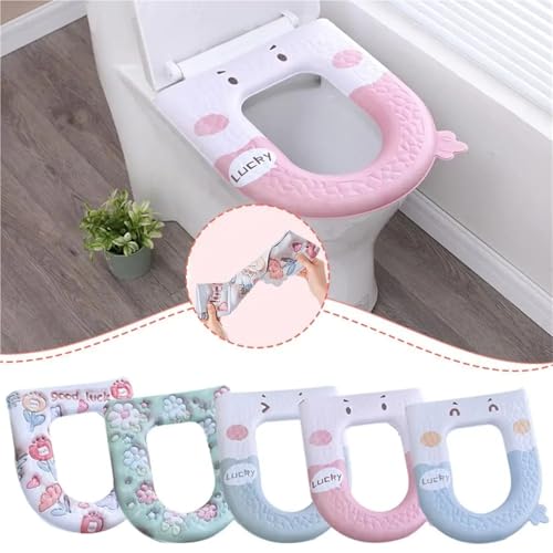 Motif de dessin animé mignon pour cette housse de siège de toilette douce