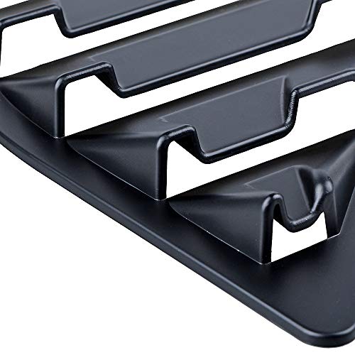 Astra Depot Matte Black Abs Racing Style Rear Side Window Louvers Air Vent Scoop Shades Cover Compatible With 2012-2018 Ford Focus Mk3 Hatchback #TOP3