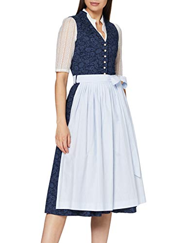 BERWIN & WOLFF TRACHT FOLKLORE LANDHAUS Damen Dirndl Kleid, Blau, 48 EU