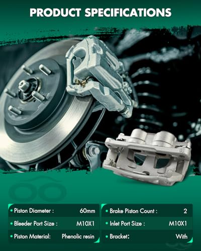 Image of SCITOO 18B5173 18B5172 Front Left & Right Disc Brake Calipers Assembly w /Bracket For Dodge For Ram 2500 /For Ram 3500 /For Ram 4000,For Ram For 2500 /For 3500 /For 4000