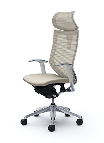 オカムラ デスクチェア オフィスチェア バロン 可動ヘッドレスト 可動肘 座クッション ホワイト CP81BW-FEF3