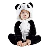 [Tumao] 子供服着ぐるみ 着ぐるみ パジャマ 動物 コスチューム キッズ服 ベビー服 男の子 女の子 柔らかい 快適 防寒 ファスナー ベビー服 コスチューム 子供ルームウェア クリスマス プレゼント 出産祝い お正月 年賀状 記念撮影 (80, パンダ)