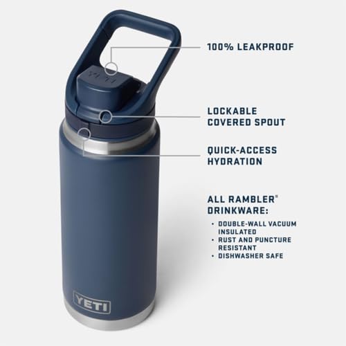 YETI Rambler 26 oz Leakproof Bottle with Flip Chug Cap, Tropical Pink - image 2