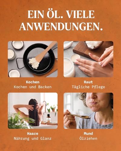NaturaleBio Bio Kokosöl Nativ Kaltgepresst Unraffiniert