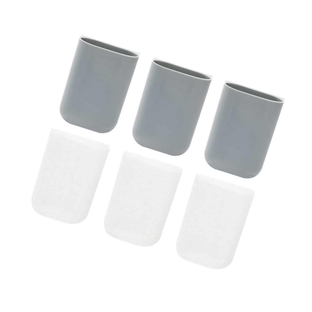 OSALADI 3 Set Portapenne Adesivi Resistente Contenitori Da Parete Per Penne Pennelli E Accessori Bianco E Trasparente Organizer Scrivania Per Studenti E Ufficio 6 Pezzi*3