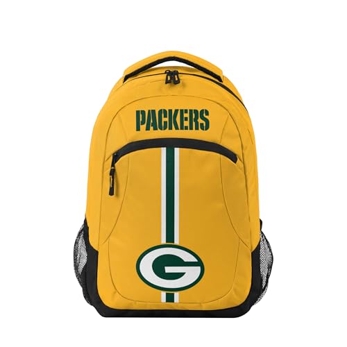 Image of FOCO Green Bay Packers NFL Alternate Color Action Backpack - Yellow