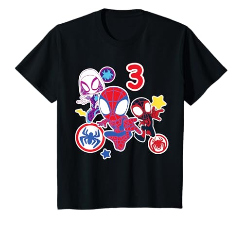 Marvel Spidey and His Amazing Friends 3 Year Old Birthday Tee T-Shirt - image 1