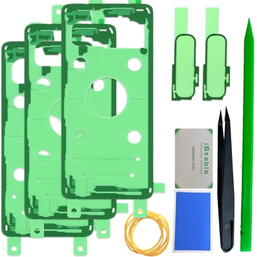 iStable Back Cover Adhesive Tape Compatible with Samsung Galaxy S10 Rear Battery Door Housing Replacement Sticker Strips SM-G973U/W (3 Pack)