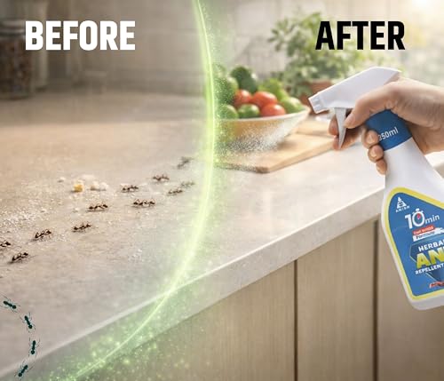 Image of Amish Ant Repellent Spray 250ml Pack of 2 for Home & Kitchen | Herbal Organic Indoor Outdoor | Pet Safe, Safe for Dogs | Eco Friendly Remover for Home, Plants | 10 Minutes Formula| Repellent Spray