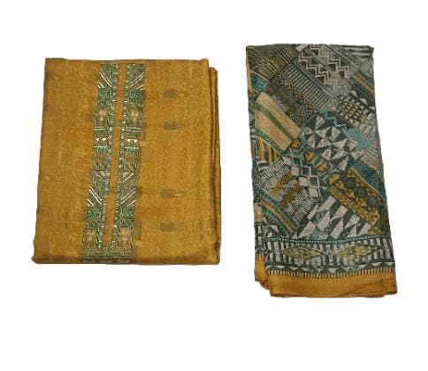 Women's Unstitched self Digital Print Hand embroidered Pure Woollen Pashmina Salwar Suit Dress Material with digital printed Pure woolen shawl dupatta (Yellow)-image-41