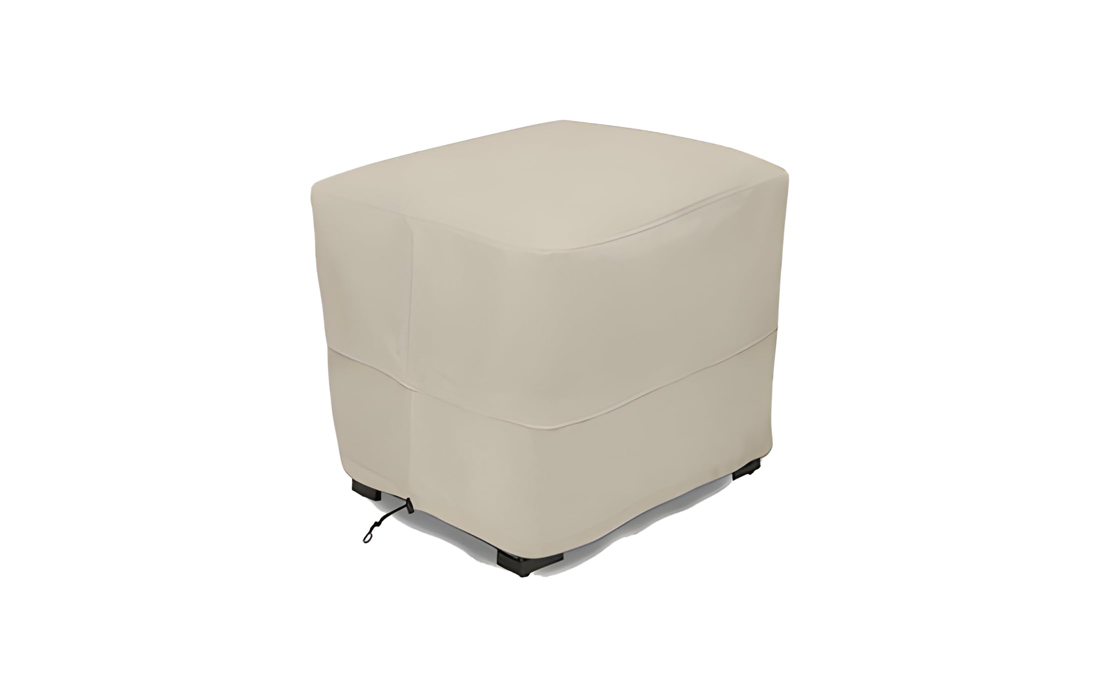Eevelle Patio Square Ottoman Cover with Marine Grade Fabric - Waterproof Outdoor Ottoman Cover - Furniture Set Covers for Ottoman - Easy to Install - (17