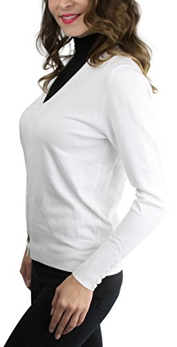 Image of ToBeInStyle Women's Long Sleeve Button Down V-Neck Cardigan