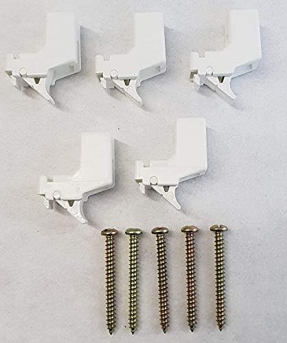 Harrison Drape Curtain Track Brackets Packet of 5 for Extra Super Standard Rail Supports W1793