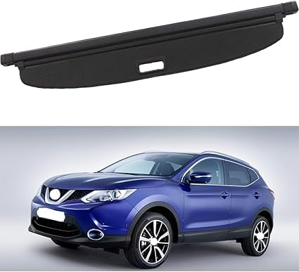 DKLIMA Retractable Rear Trunk Parcel Shelf for Nissan Qashqai 2009 2014, Curtain Shelves Luggage Cargo Shield Cover Auto Shelves Organizer