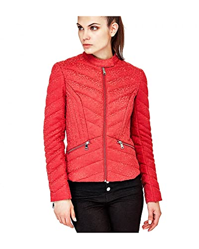 Veste Guess Felicia matelassée rouge pour contrer le vent frais