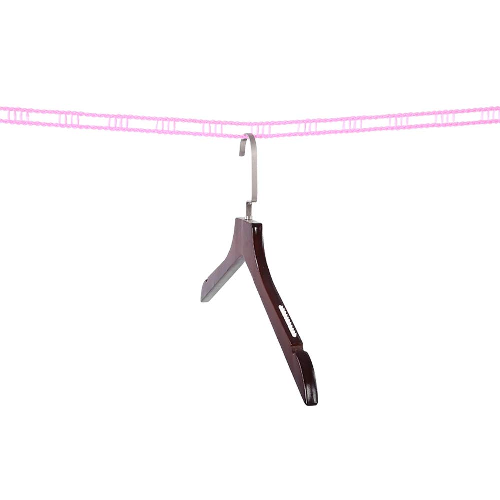 Stendibiancheria Da Viaggio Portatile 5 Metri In Nylon: Regolabile, Antiscivolo, Leggero (Rosa), Per Esterno