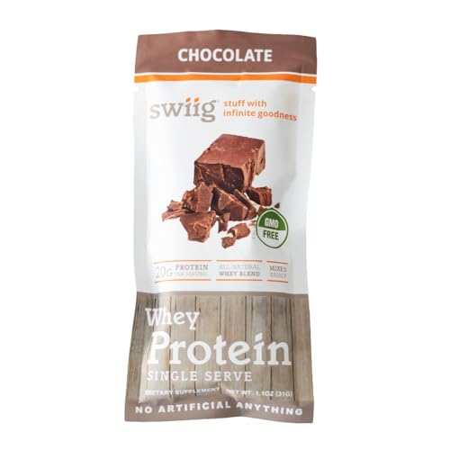 swiig Daily Whey Protein Matrix (Single Serve, 10 Count, Chocolate)