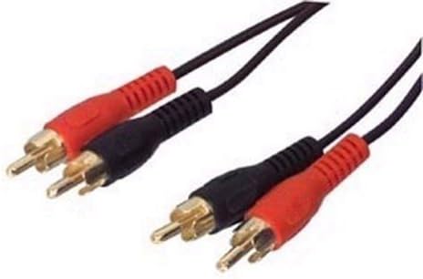 2 x RCA/Phono Plugs to 2 X RCA/Phono Plugs GOLD 5 Mtr