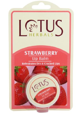Image of Lotus Herbals Lip Balm | Strawberry | 5g And Lotus Herbals Lip Balm, Raspberry, 5g