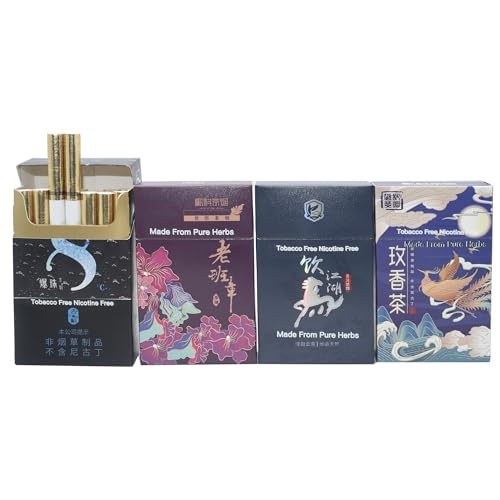 Honey rose Herbal Cigarettes ， Tobacco and Nicotine Free， 4 Packs 80 Smokes