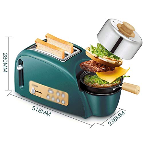NXYJD Brot Machine- 2-Scheiben Toaster, Compact Brot Toaster, Funktion, Removable, Mini automatisches Frühstück Maschine – Bild 3
